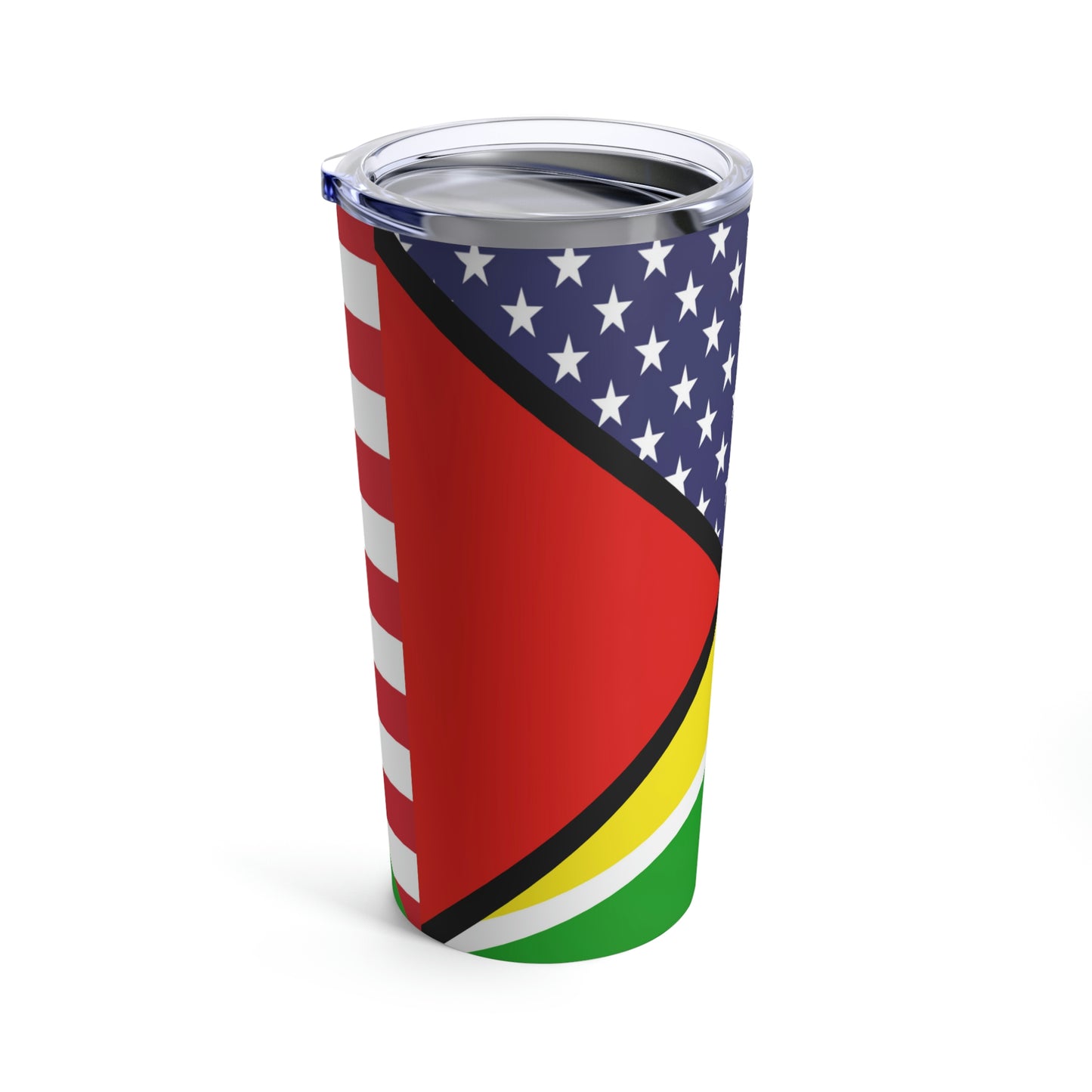 Guyana American Flag Half Guyanese USA Tumbler 20oz