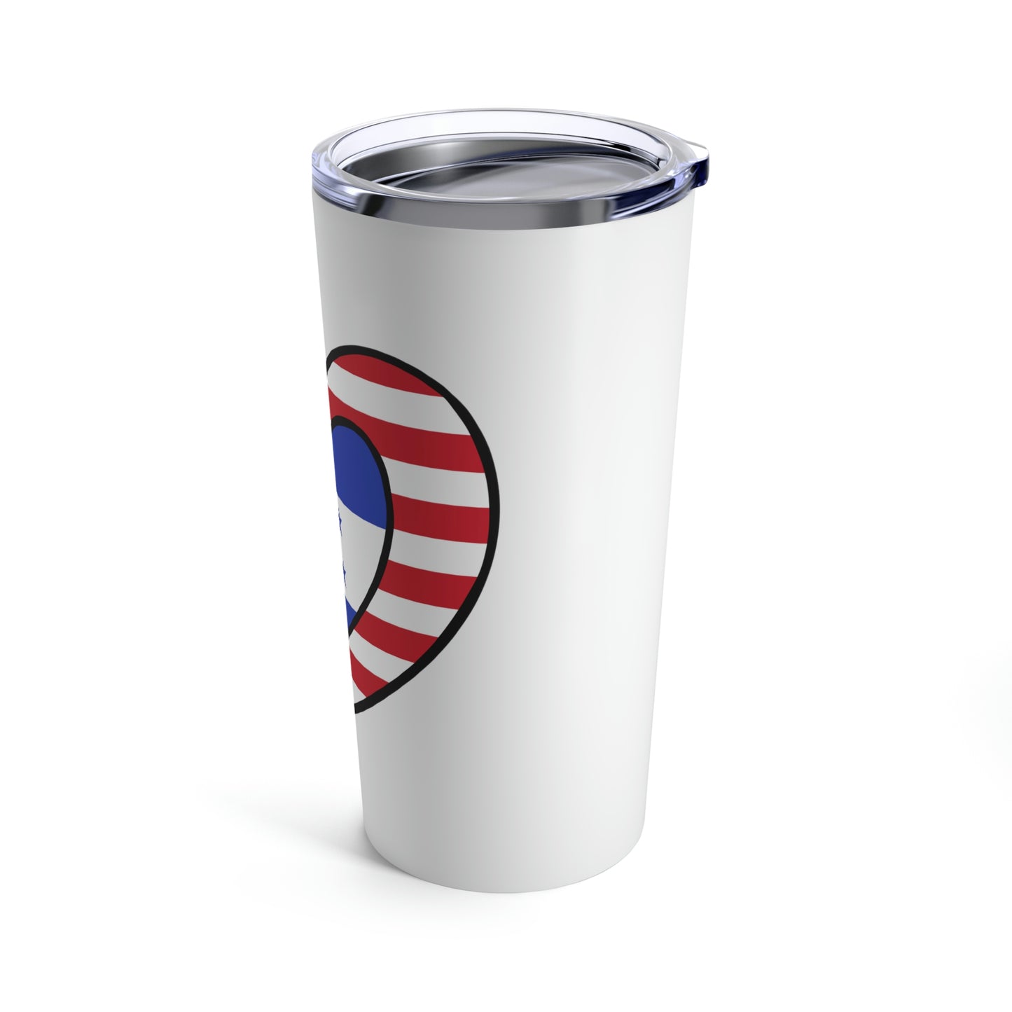 Honduran American Heart Valentines Day Gift Half Honduras USA Flag Tumbler 20oz Beverage Container