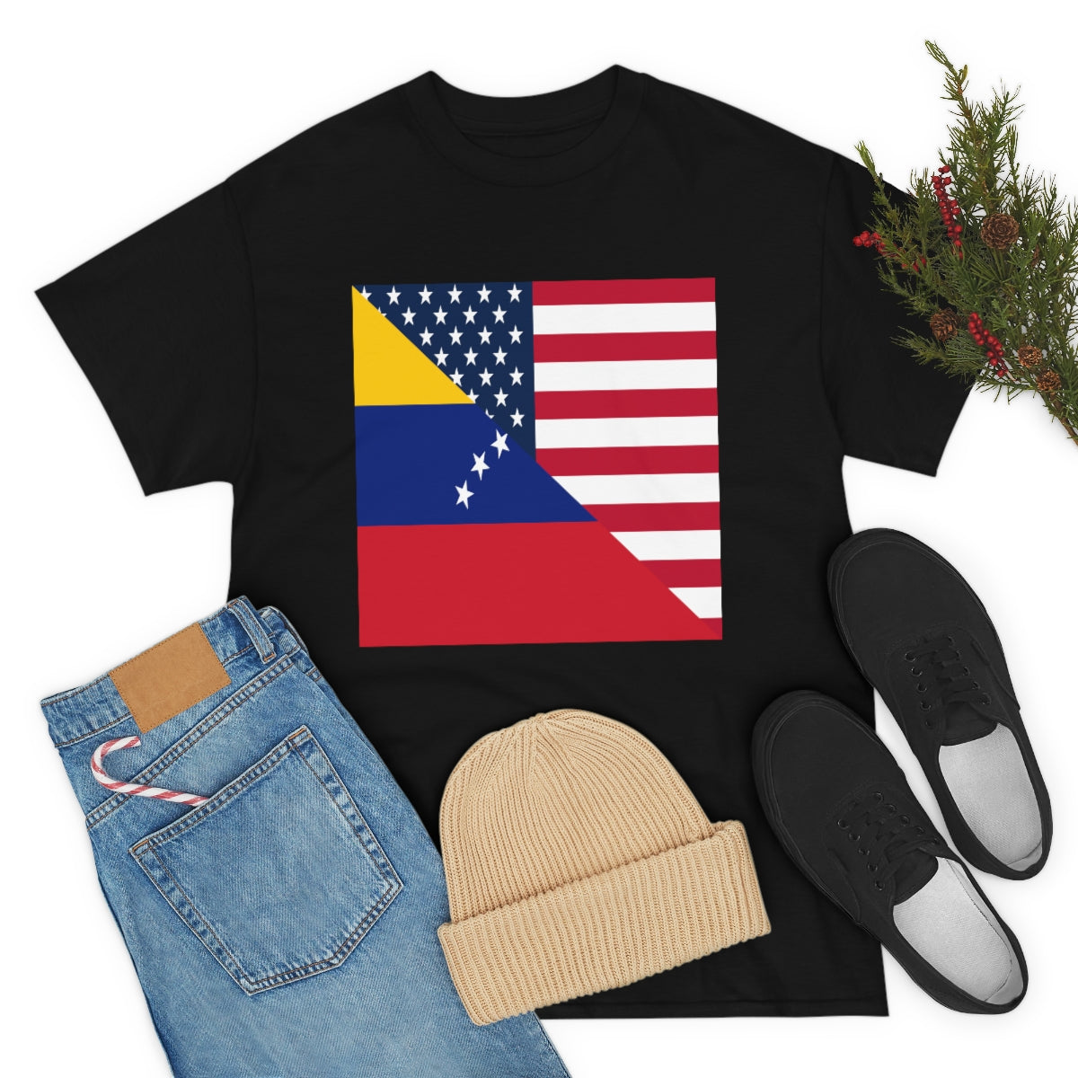 Venezuela American Flag Half Venezuelan USA T-Shirt | Unisex Tee Shirt