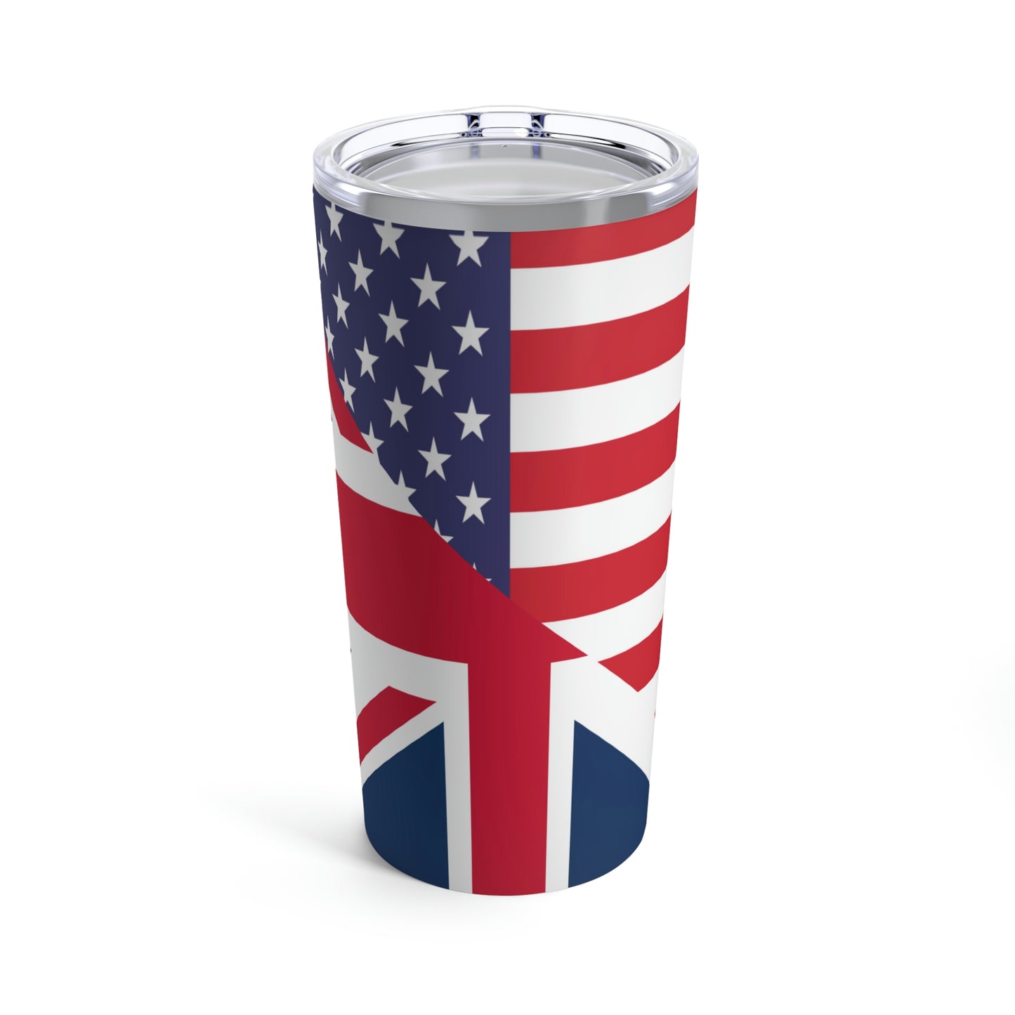 English American Flag United Kingdom USA Tumbler 20oz