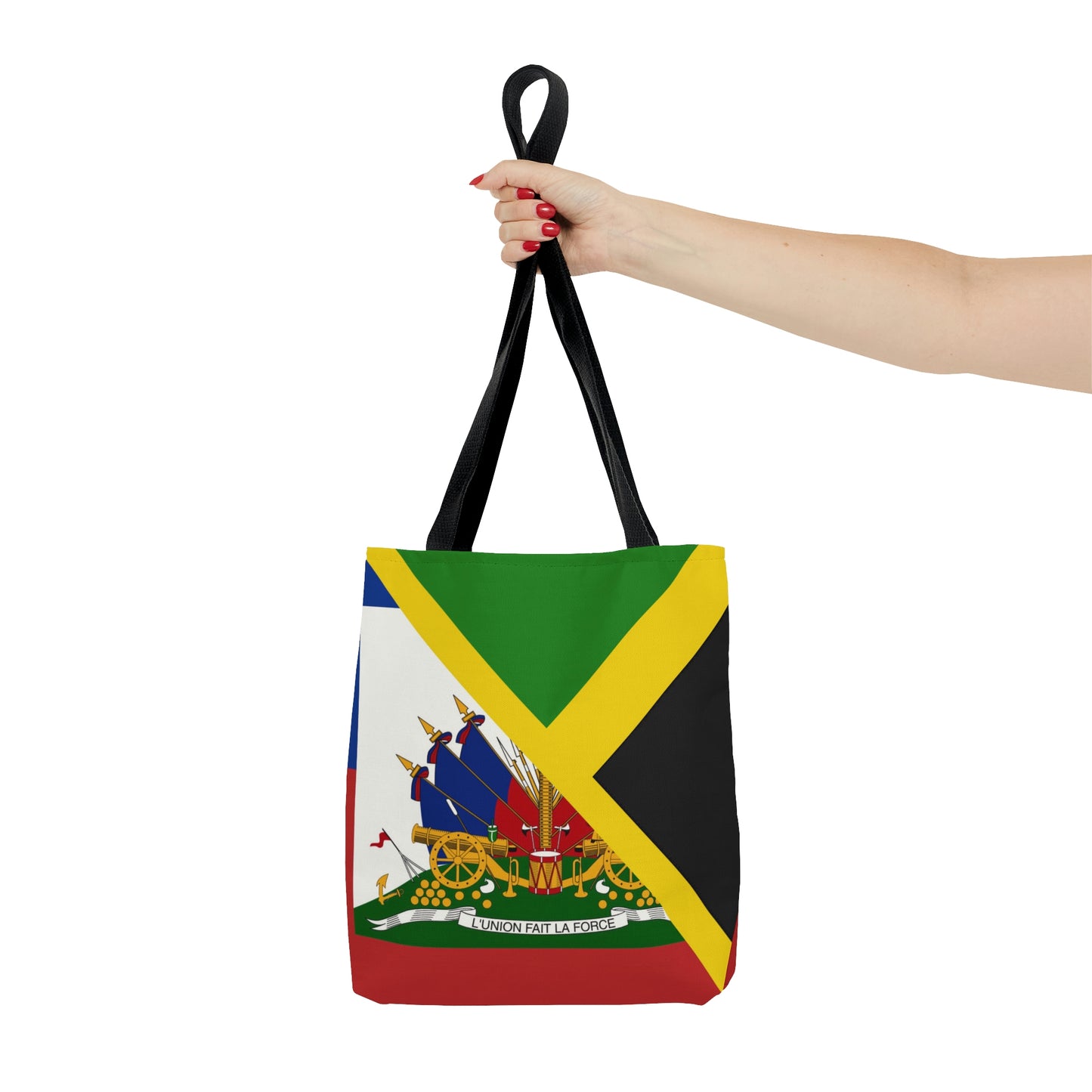 Haitian Jamaican Flag | Half Jamaica Haiti Tote Bag | Shoulder Bag