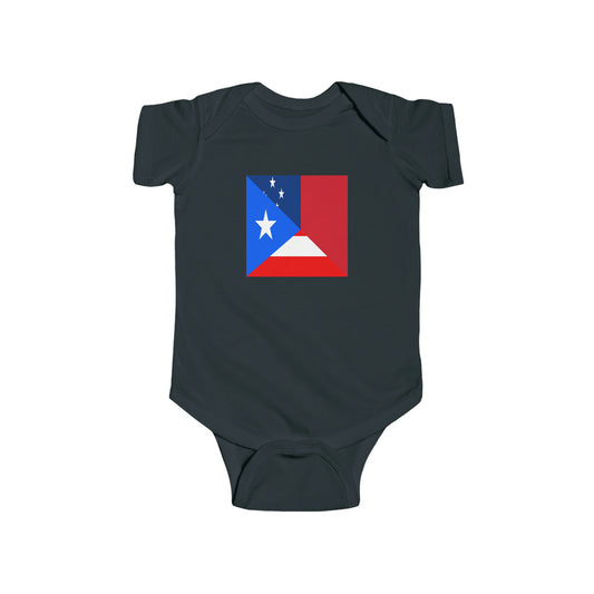 Puerto Rico Samoa Flag Half Puerto Rican Samoan Baby Bodysuit | Newborn Boy Girl