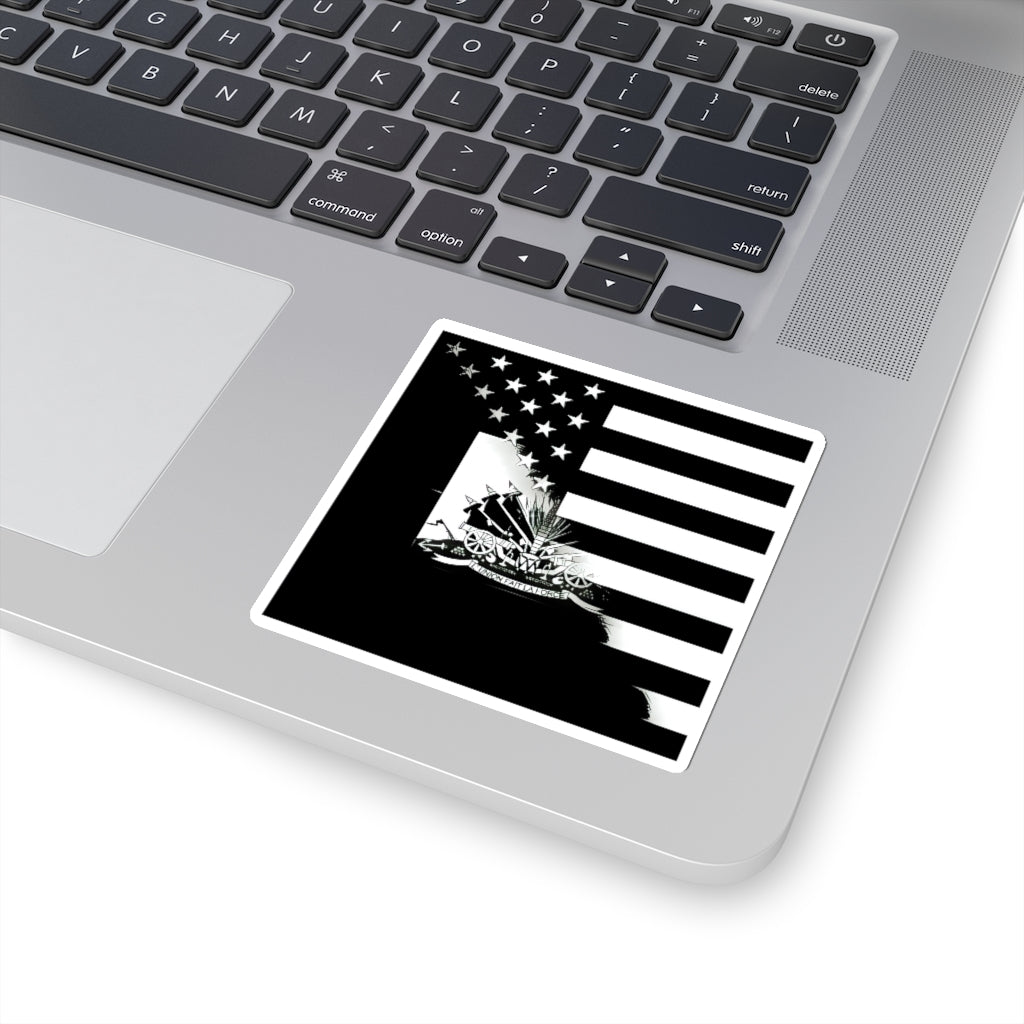 B&W Haitian-American Sticker