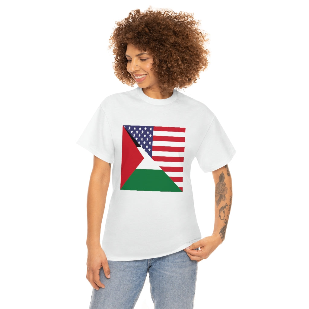 Palestinian American Flag T-Shirt | Unisex Palestine Men Women Tee