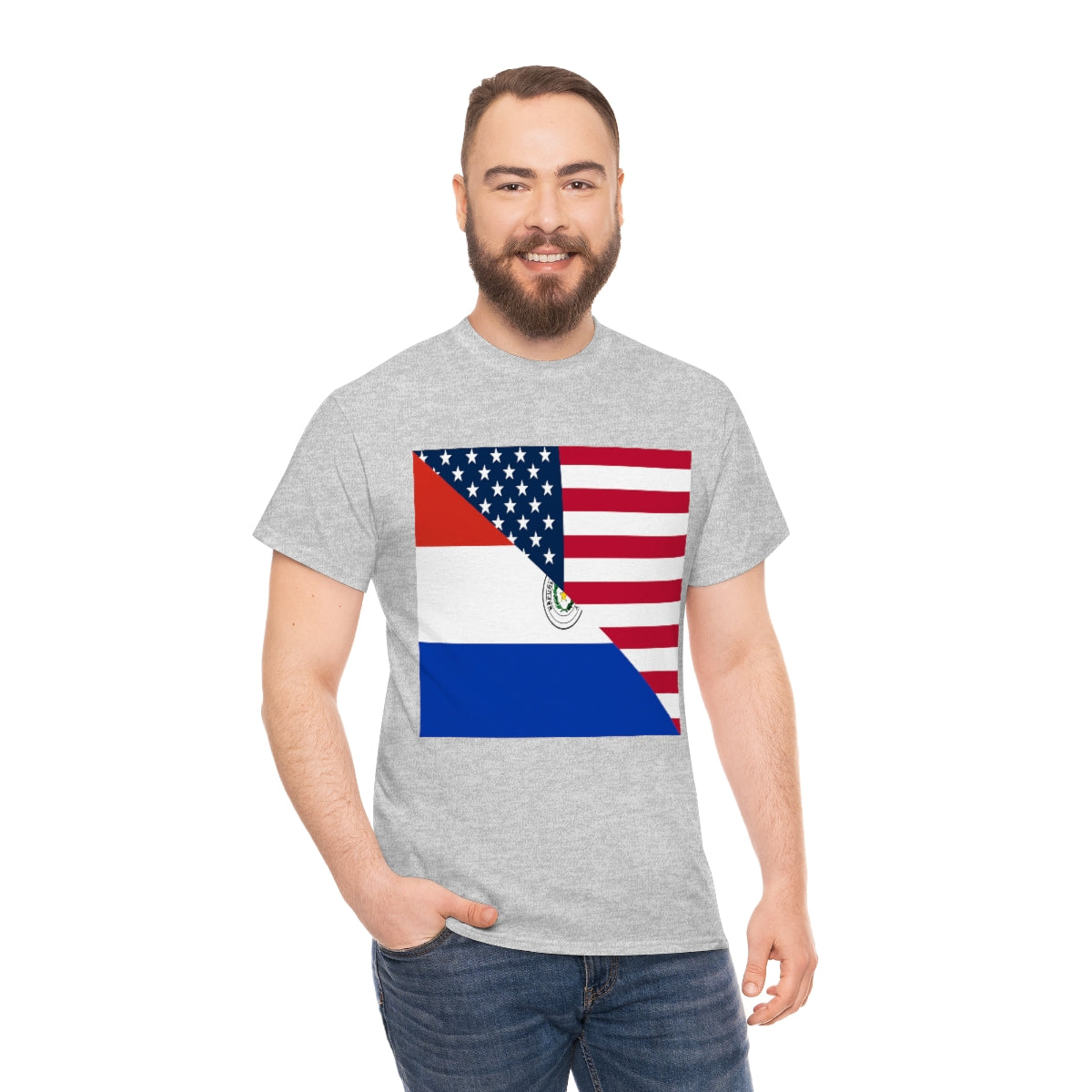 Paraguay American Flag Half Paraguyan USA T-Shirt | Unisex Tee Shirt