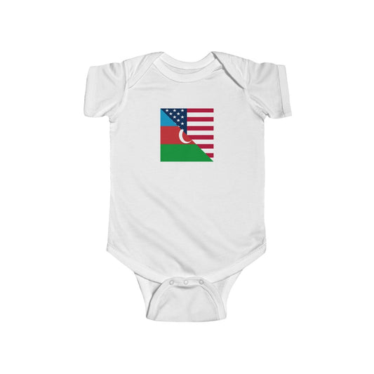 Azerbaijan American Flag Baby Bodysuit | Unisex USA