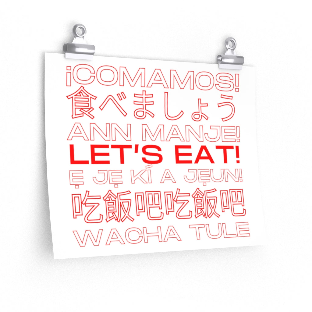 Let’s Eat Premium Matte horizontal posters