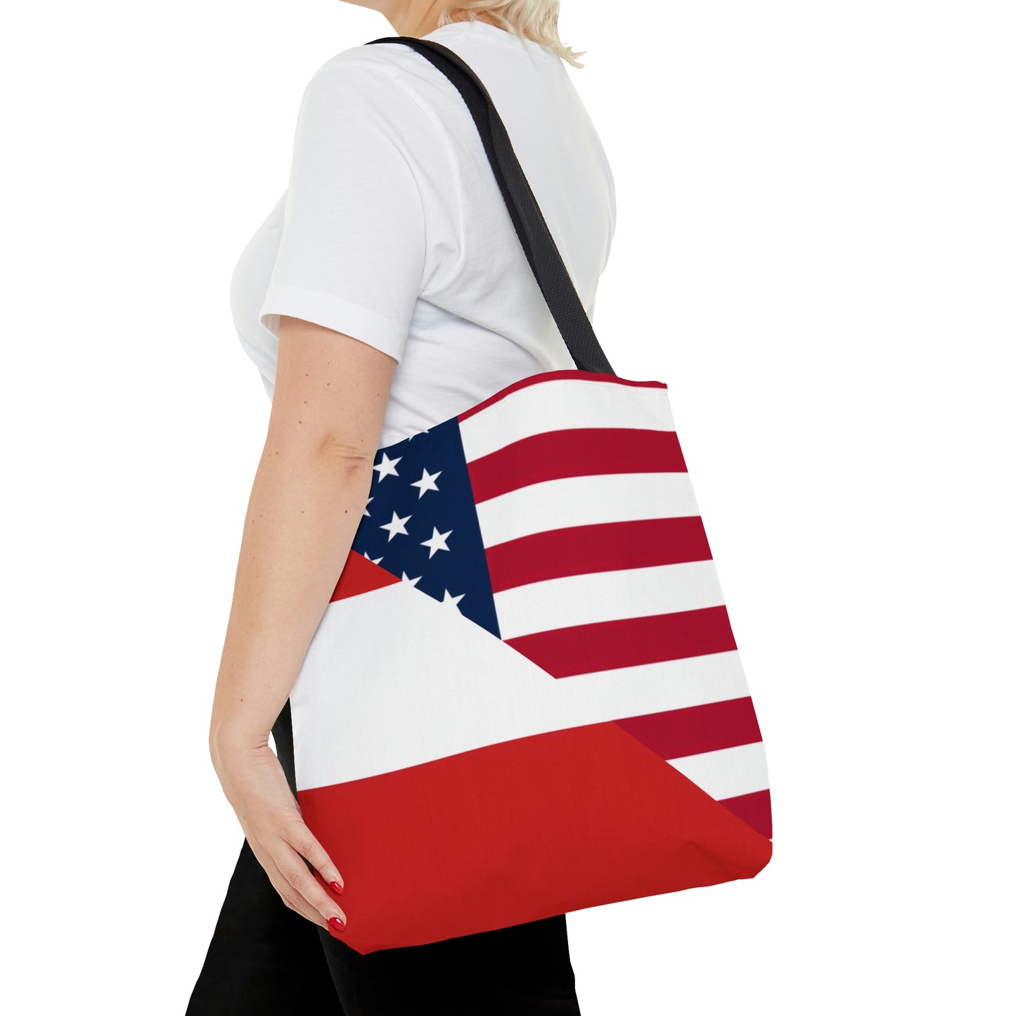 Austrian American Flag Austria USA Tote Bag | Shoulder Bag