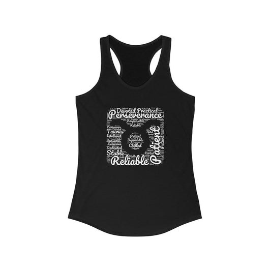 Women’s Taurus Zodiac Racerback Tank Top | Astrology Shapecloud Woman Shirt