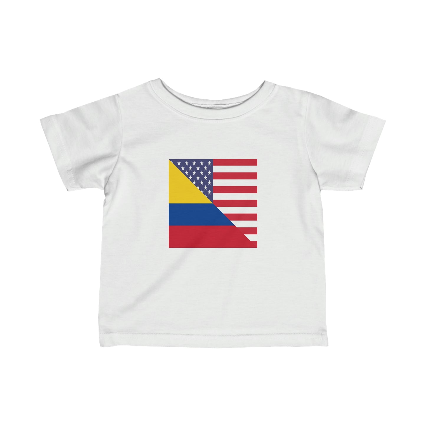 Infant Colombian American Flag Colombia USA Toddler Tee Shirt