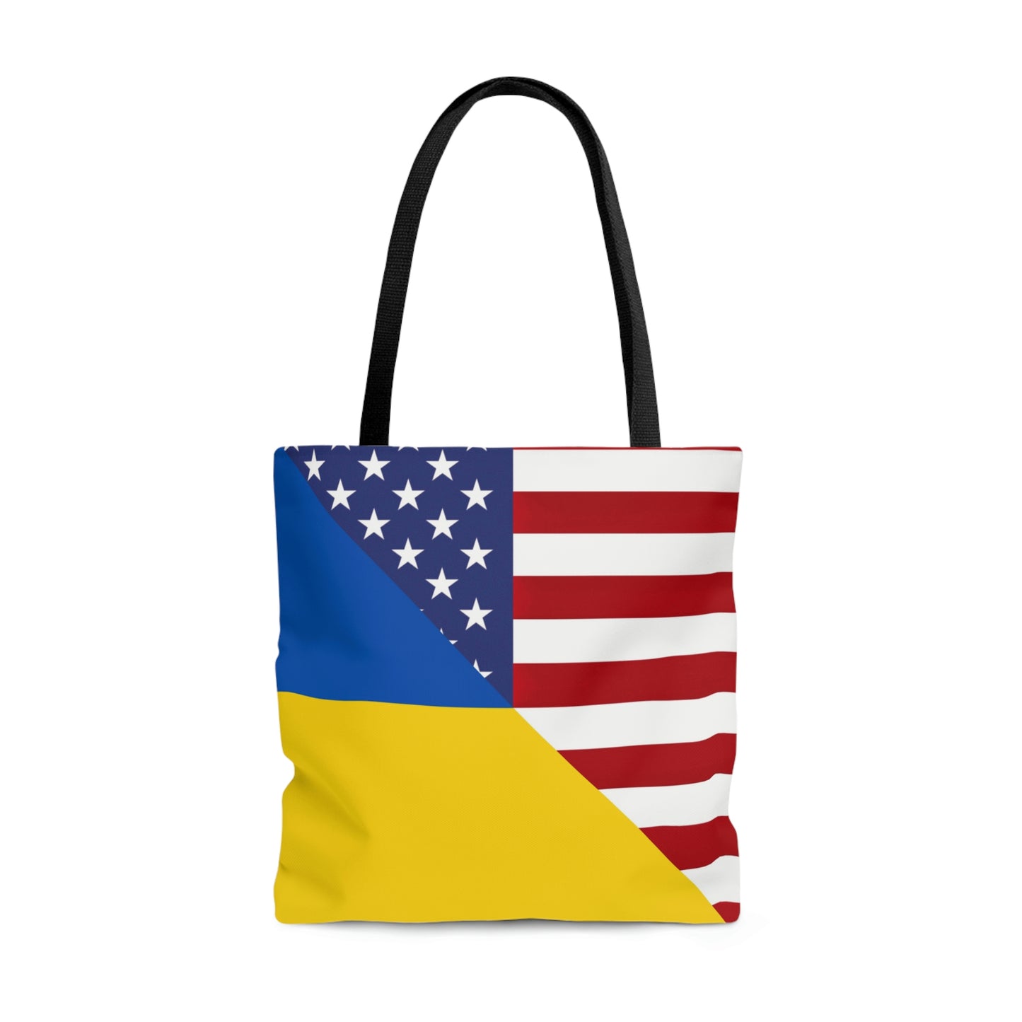 Ukrainian American Flag | Half Ukraine USA Tote Bag | Shoulder Bag