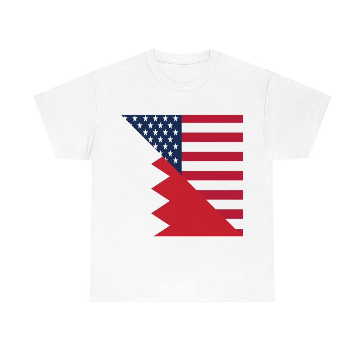 Bahrain American Flag Half Bahraini USA T-Shirt | Unisex Tee Shirt