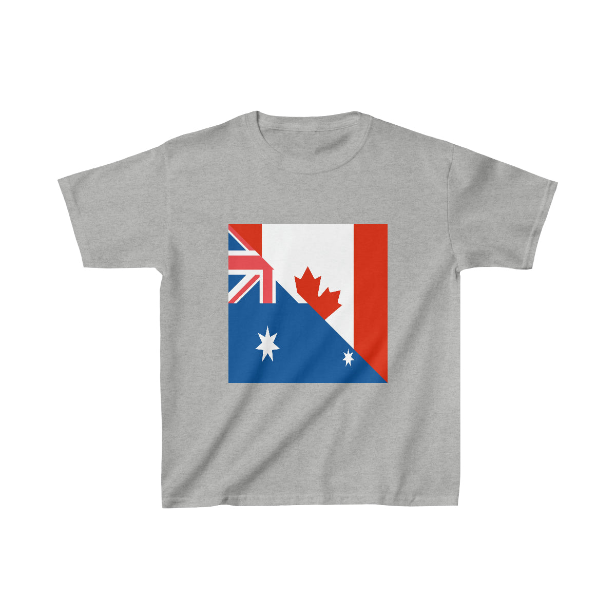 Kids Australian Canadian Flag Australia Canada T-Shirt | Unisex Tee Shirt