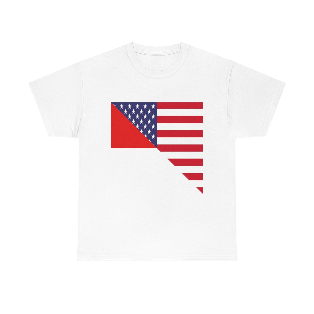 Indonesian American Flag Tee Shirt | Unisex Indonesia USA Tshirt