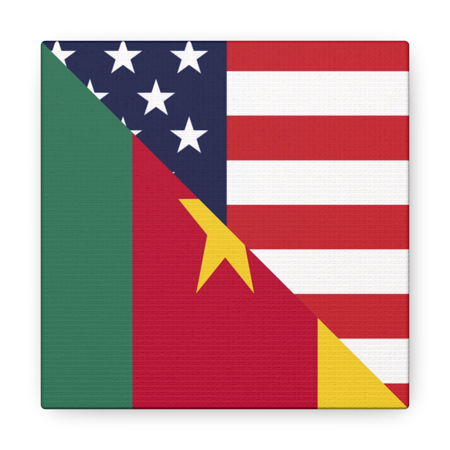 Cameroon American Flag Cameroonian USA Canvas Gallery Wraps | Wall Art