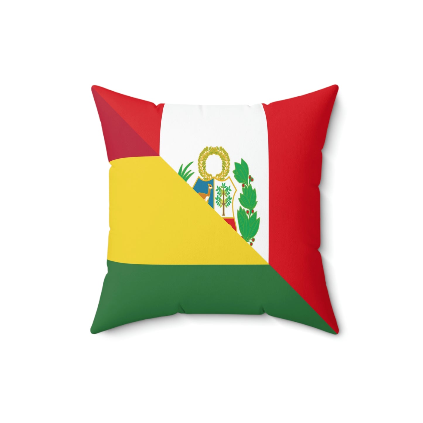 Peruvian Bolivian Flag Peru Bolivia Spun Polyester Square Pillow