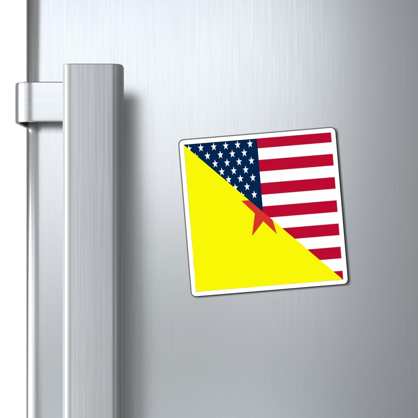 French Guiana American Flag Half Guianese USA Magnet