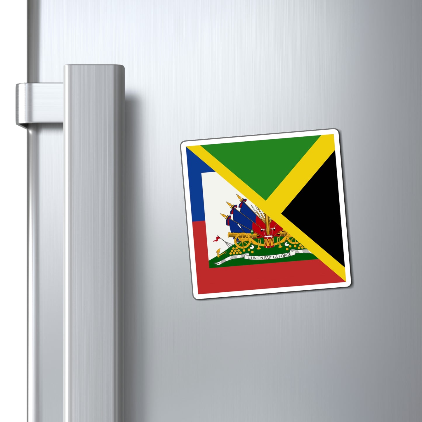 Haitian Jamaican Flag | Half Jamaica Haiti Magnet