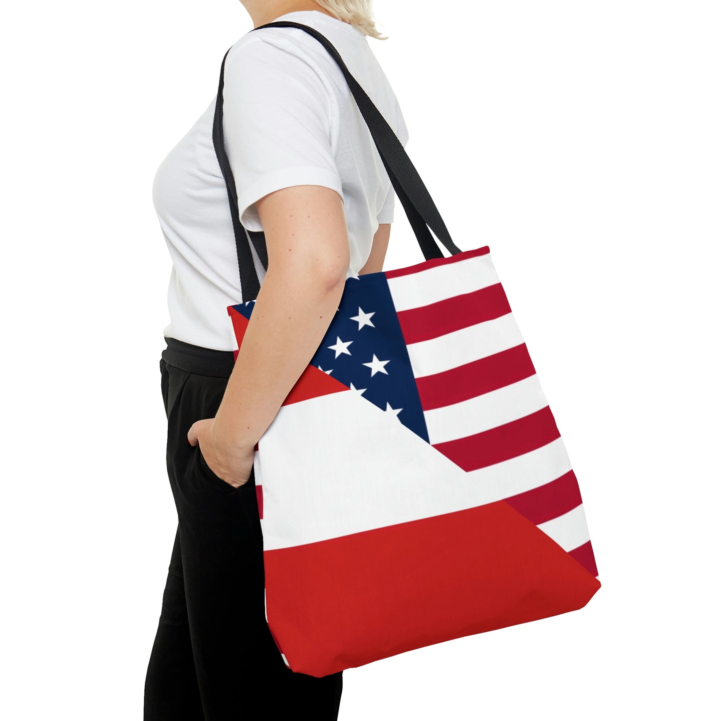 Austrian American Flag Austria USA Tote Bag | Shoulder Bag