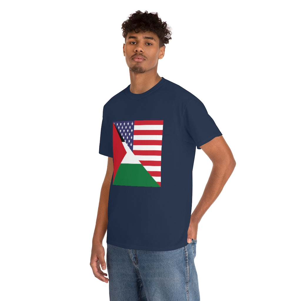 Palestinian American Flag T-Shirt | Unisex Palestine Men Women Tee