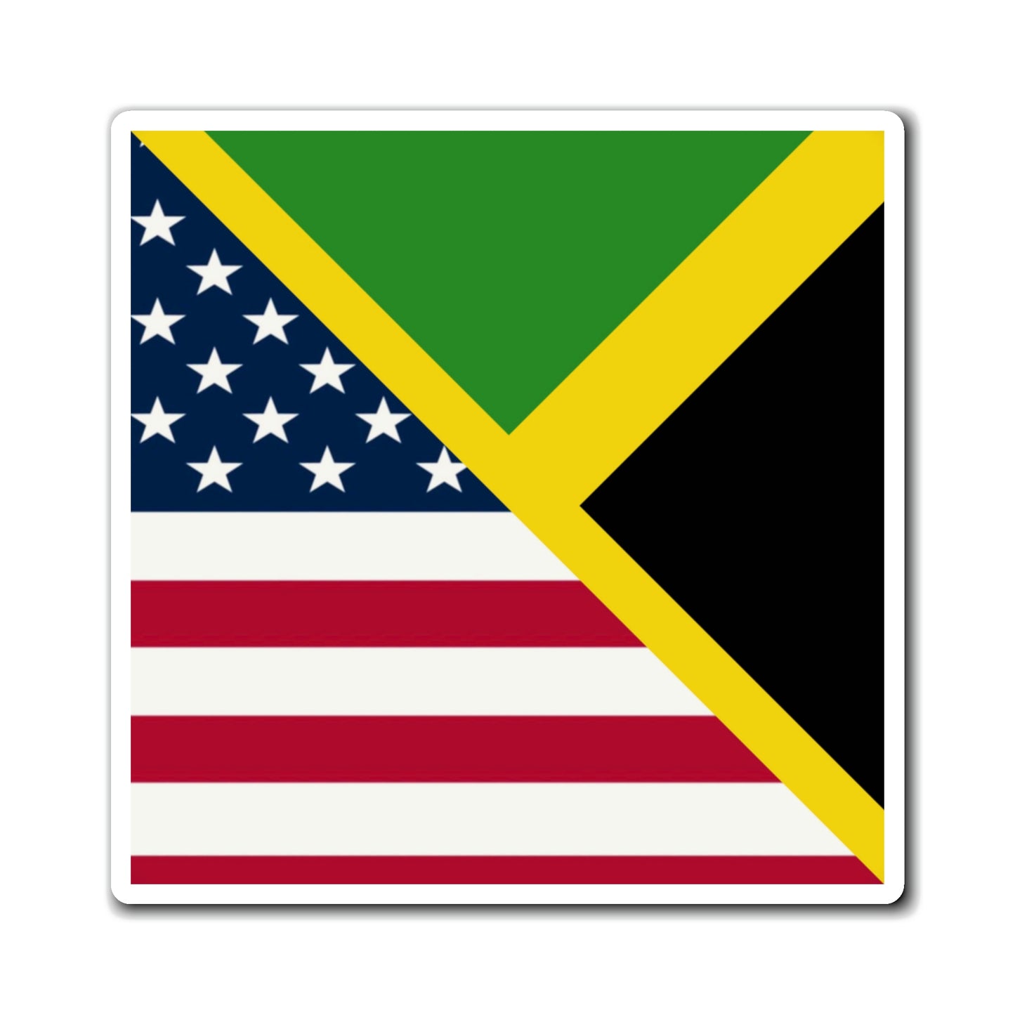 Jamaican American Flag | Jamaica United States Magnet