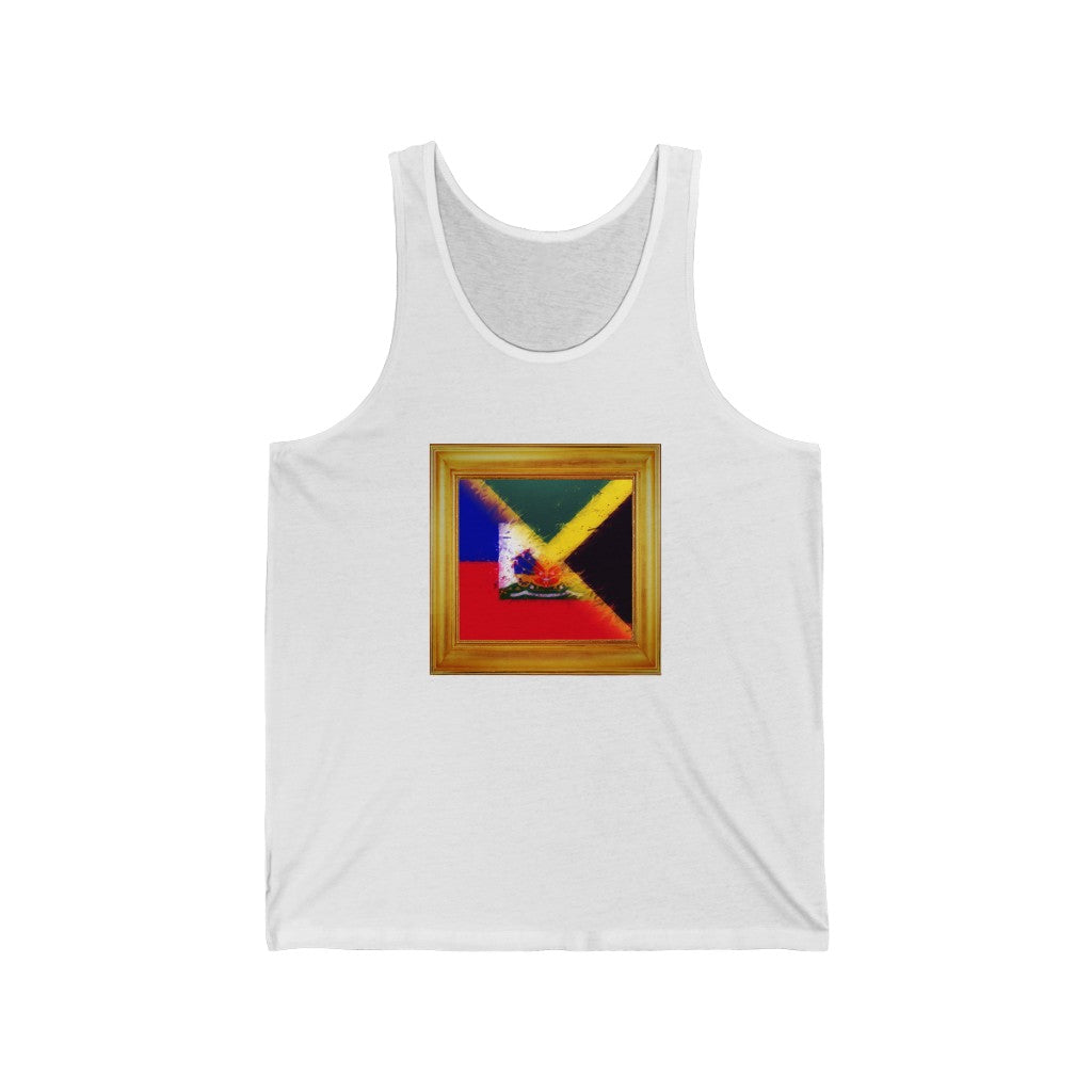 Haitian-Jamaican Flag Tank Top