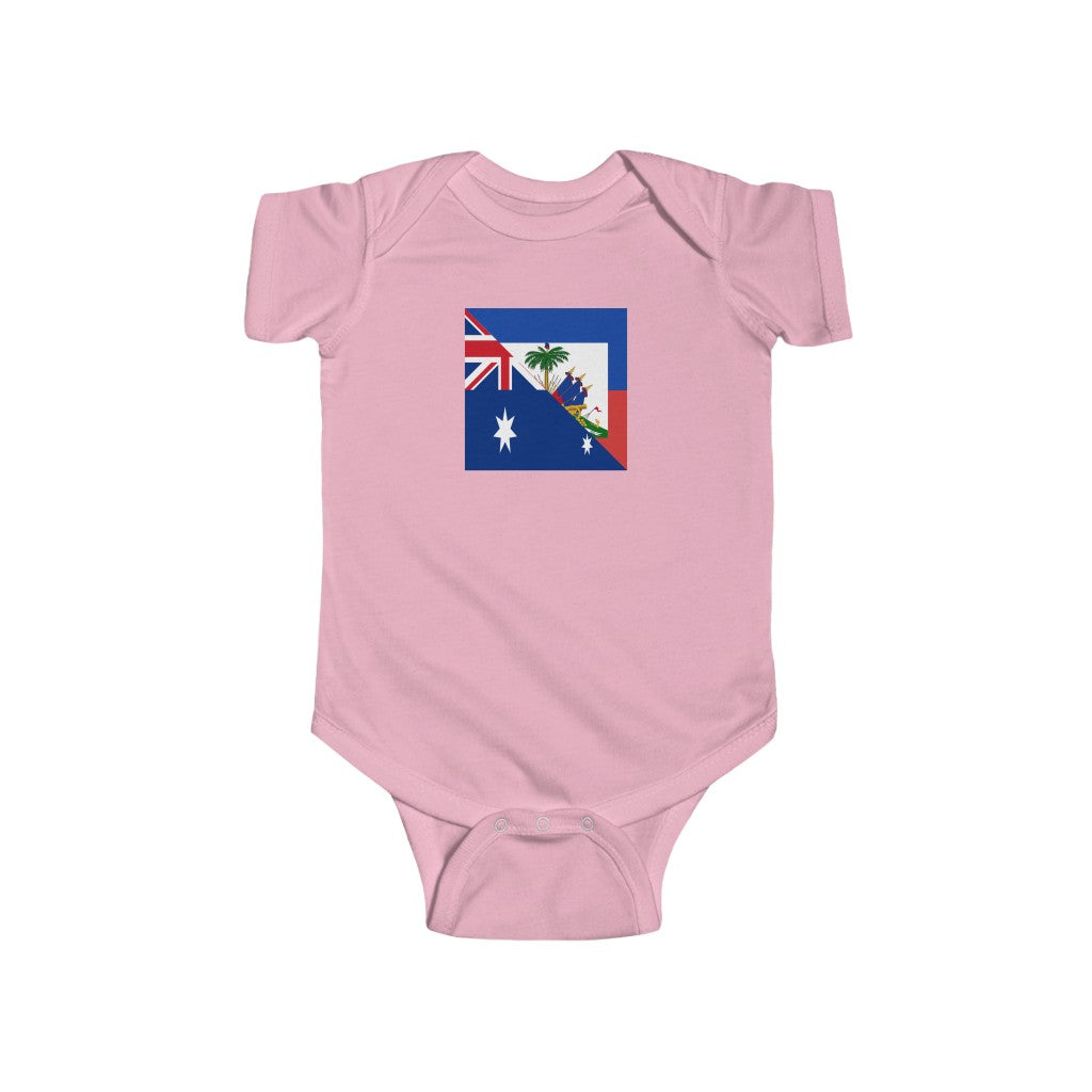 Haitian Australian Flag Baby Bodysuit | Australia Haiti Baby Boy Girl