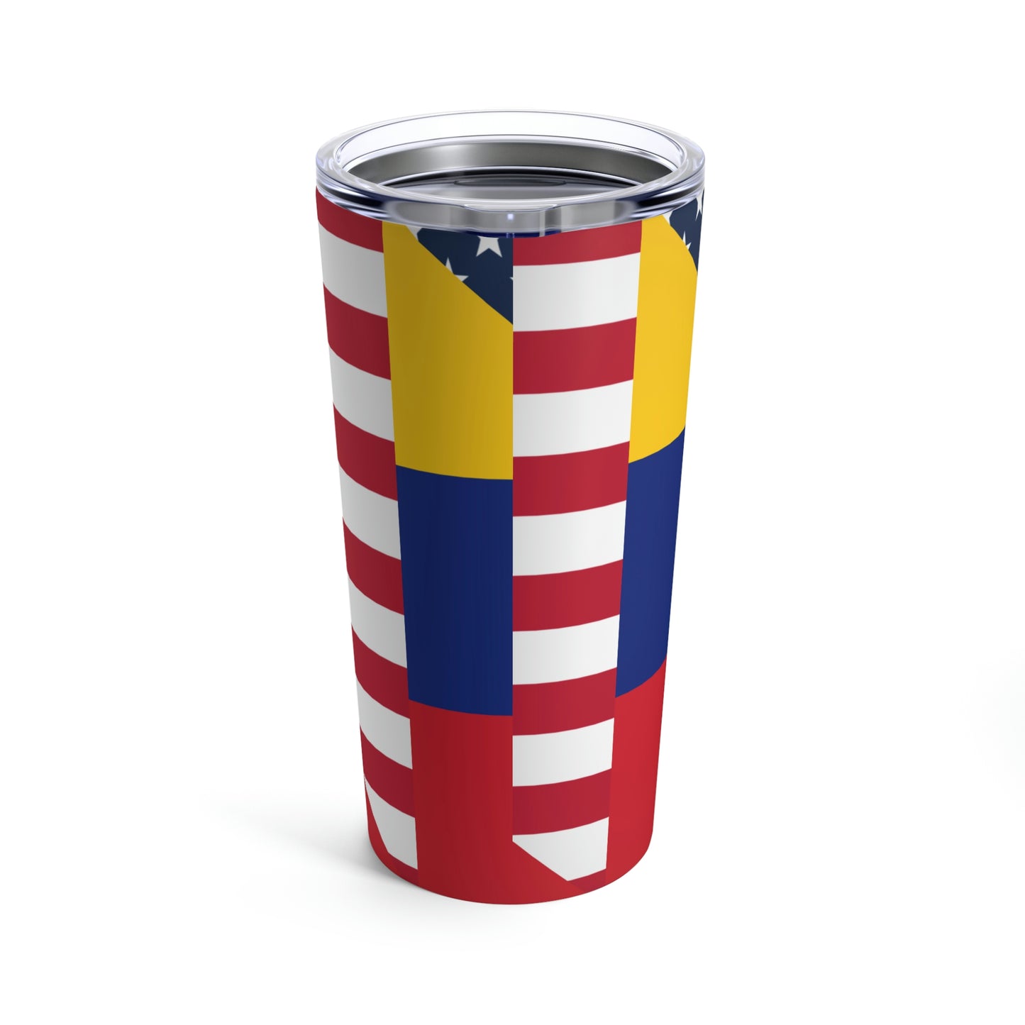 Venezuela American Flag Half Venezuelan USA Tumbler 20oz Beverage Container