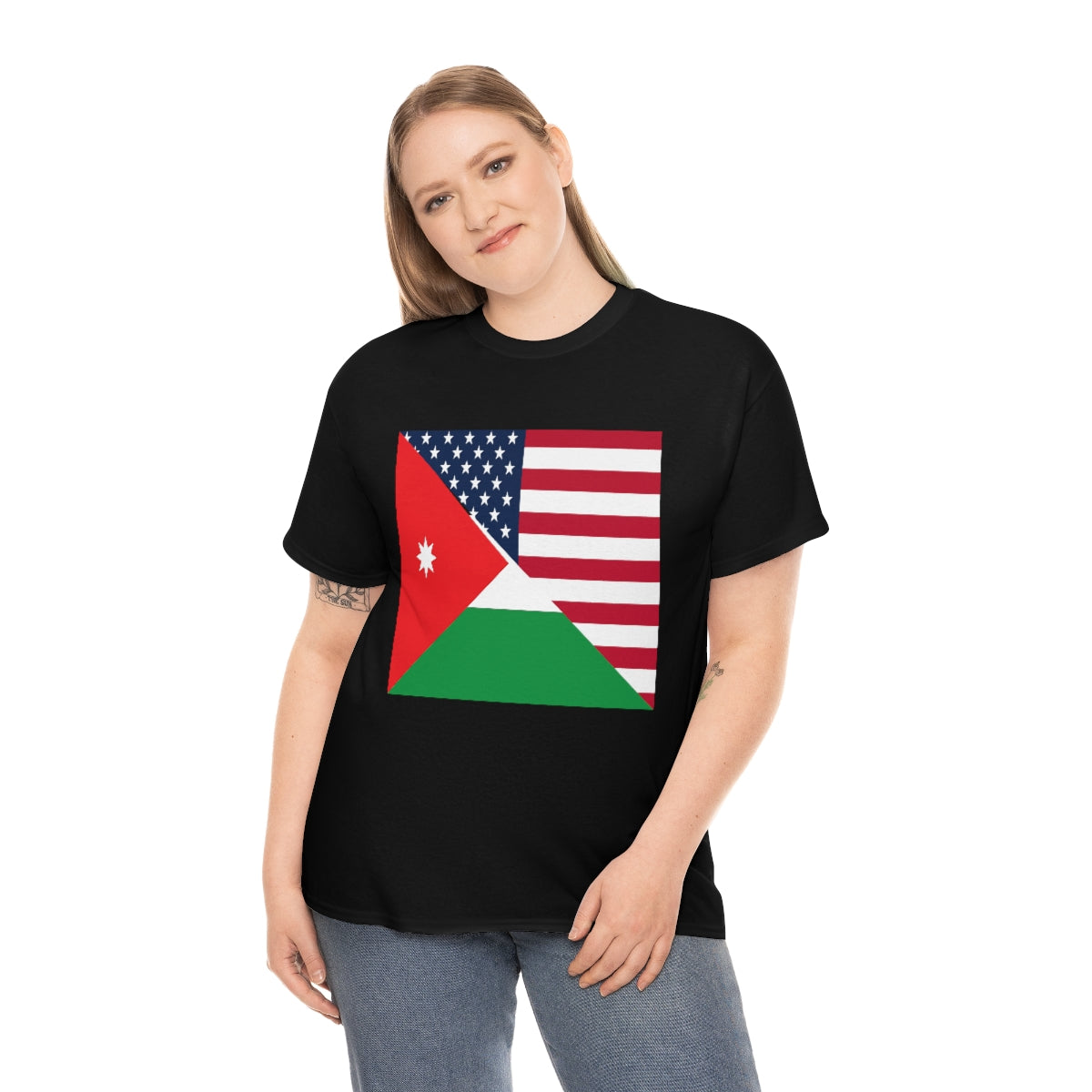 Jordan American Flag Half Jordanian USA T-Shirt | Unisex Tee Shirt