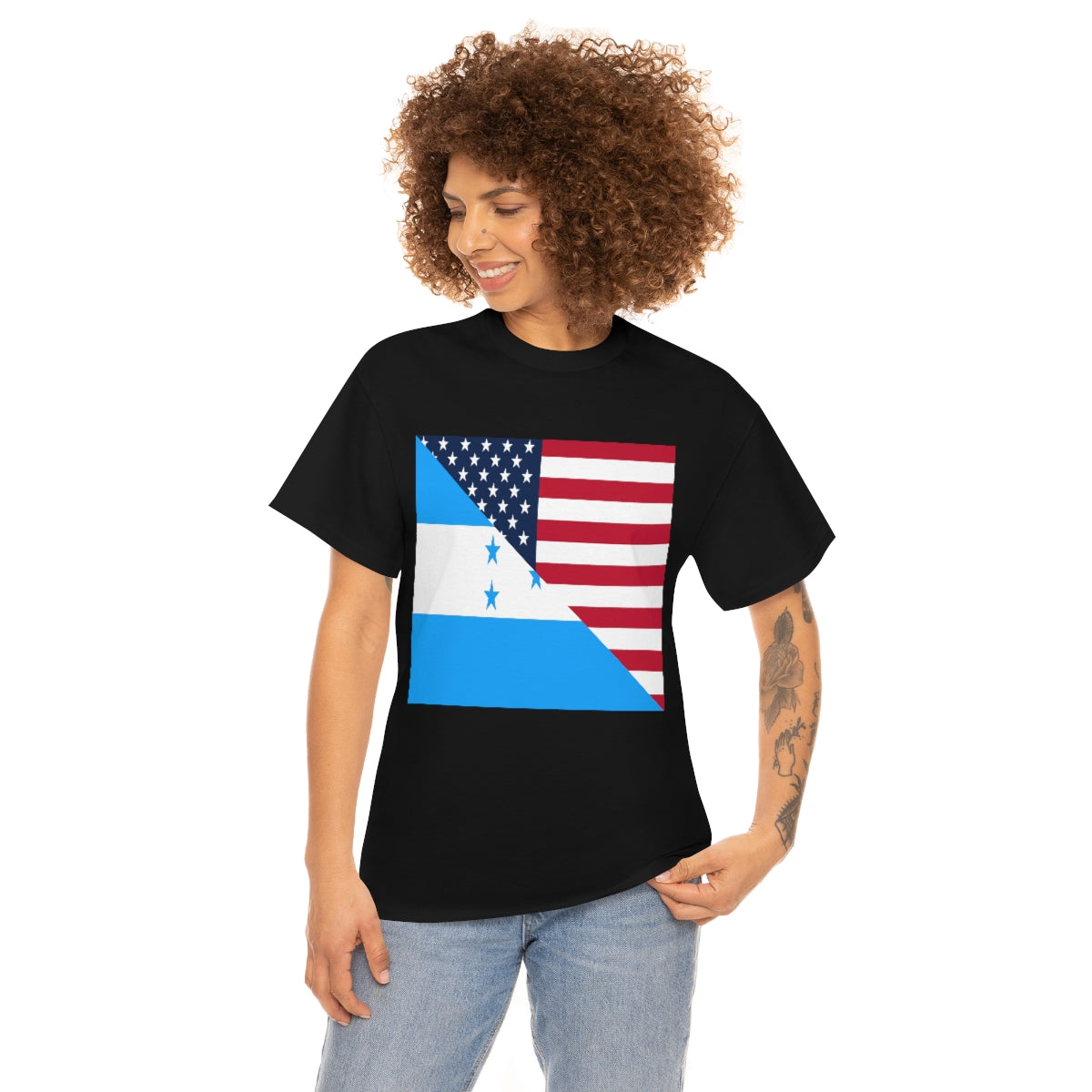 Honduran American Flag T-Shirt | Unisex Honduras USA Tee Shirt