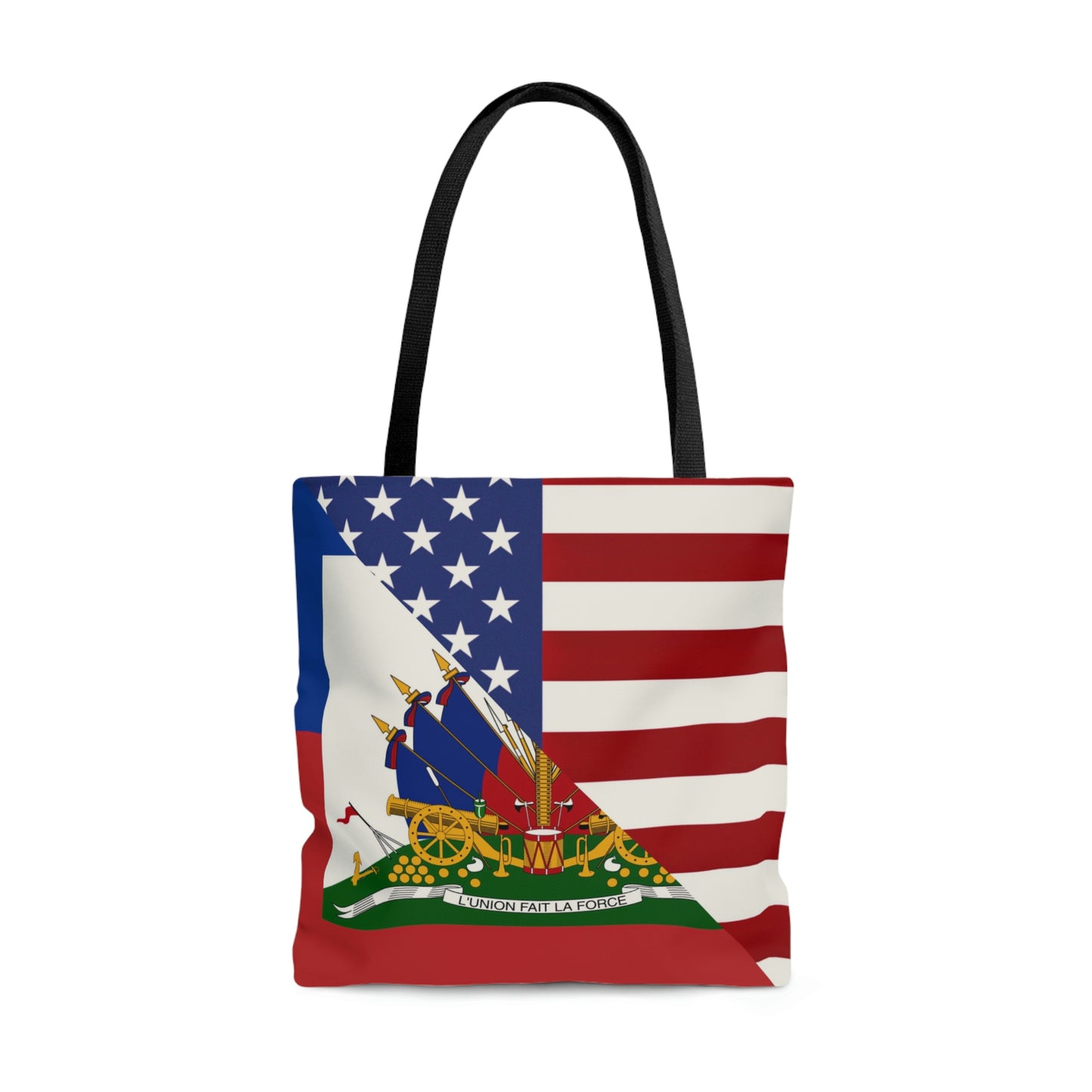 Haiti America Flag | Half Haitian American Flag Ayiti Tote Bag | Shoulder Bag