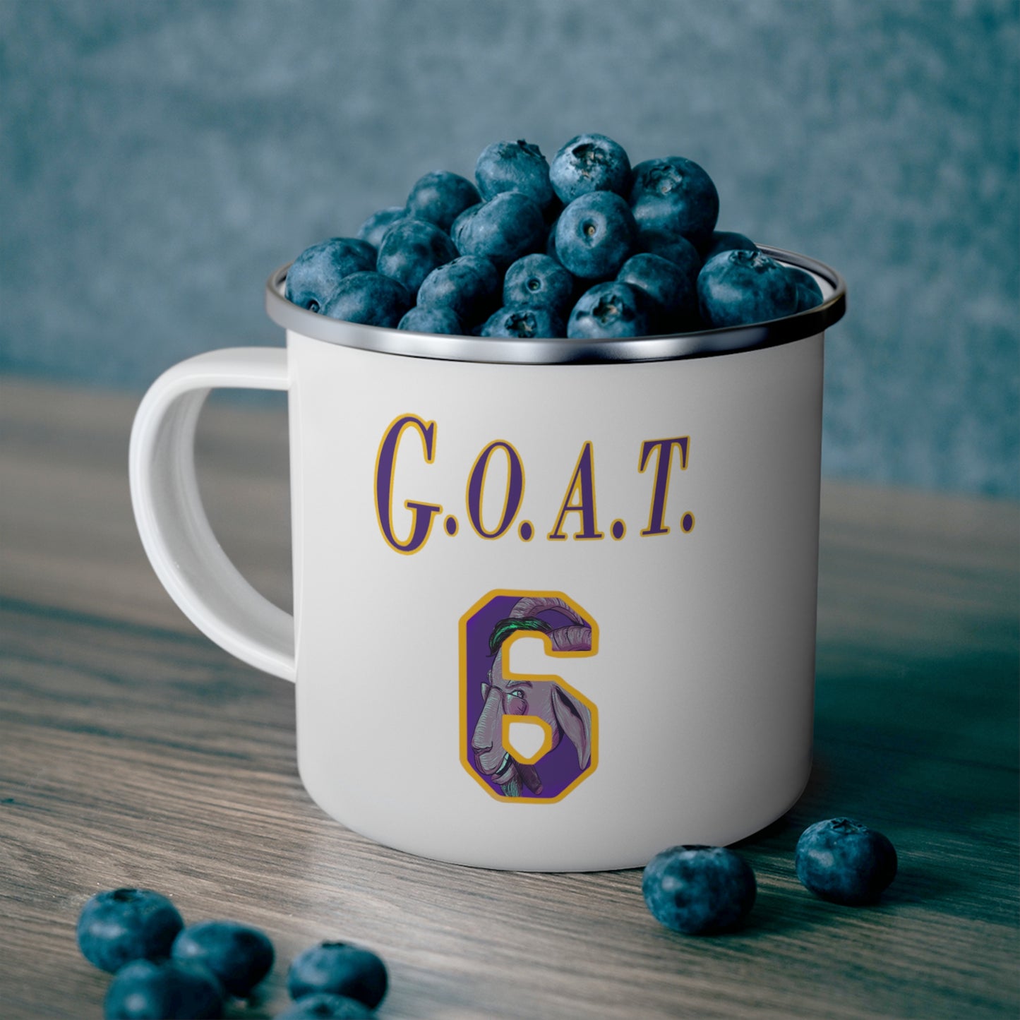 GOAT 6 | Los Angeles Basketball G.O.A.T. 12oz Enamel Mug