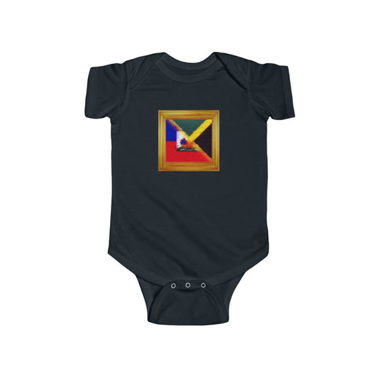 Haitian-Jamaican Painted Flag Baby Bodysuit | Baby Boy Girl