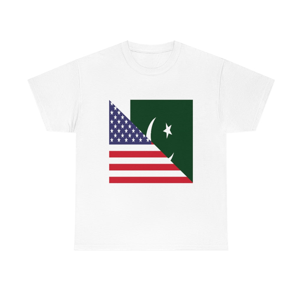 Pakistani American Flag Tee Shirt | Pakistan USA Tshirt