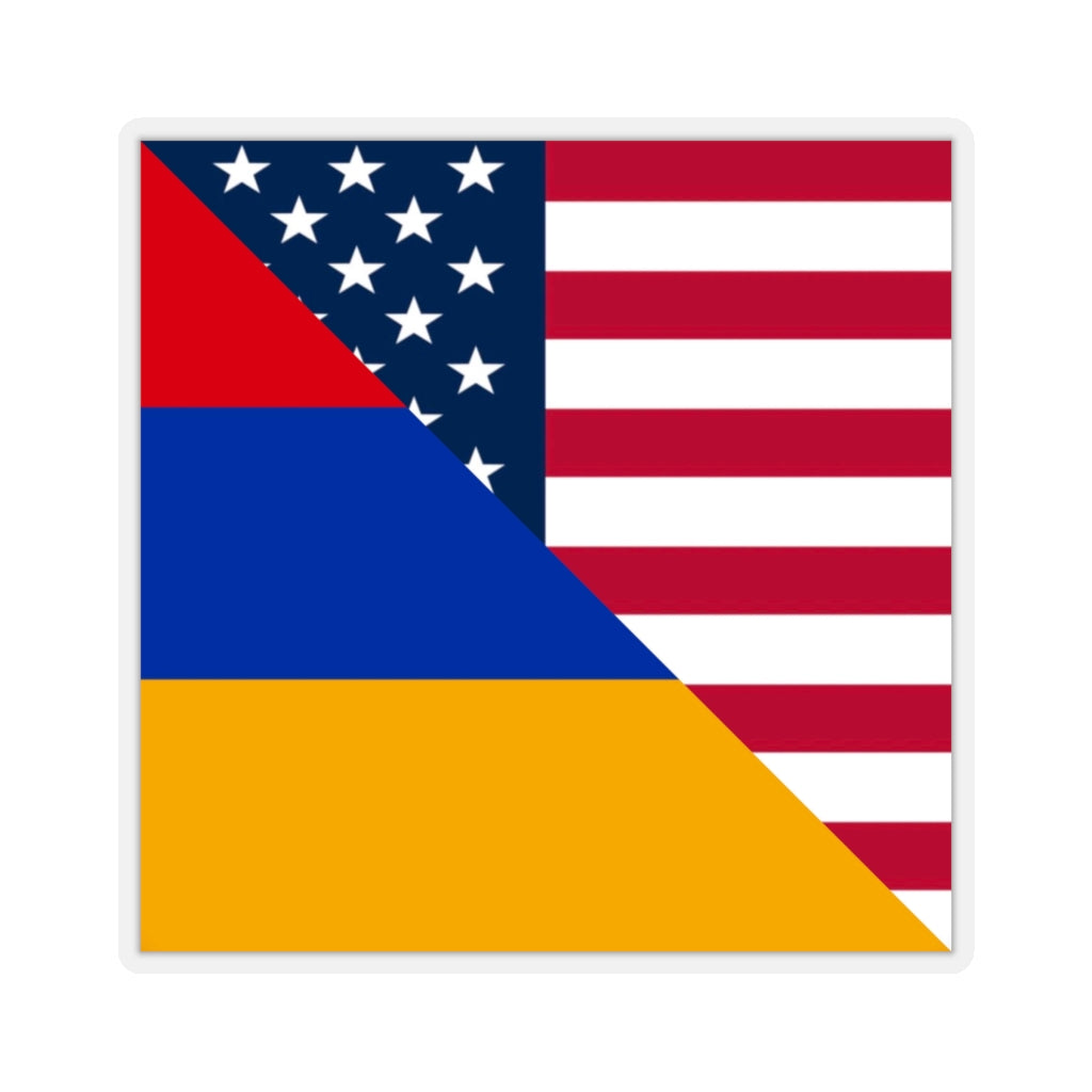 Armenian American Flag Sticker | Armenia USA