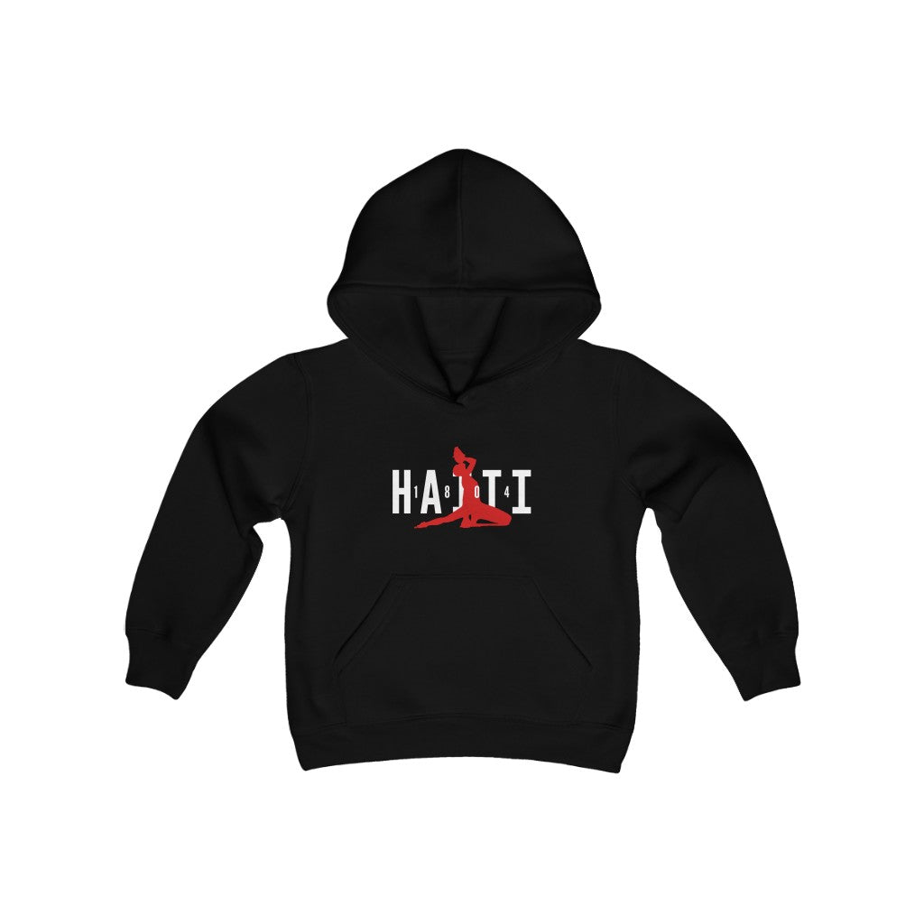 Kids Haitian 1804 Red Neg Marron Youth Hoodie | Haiti Unisex Pullover Neg Mawon