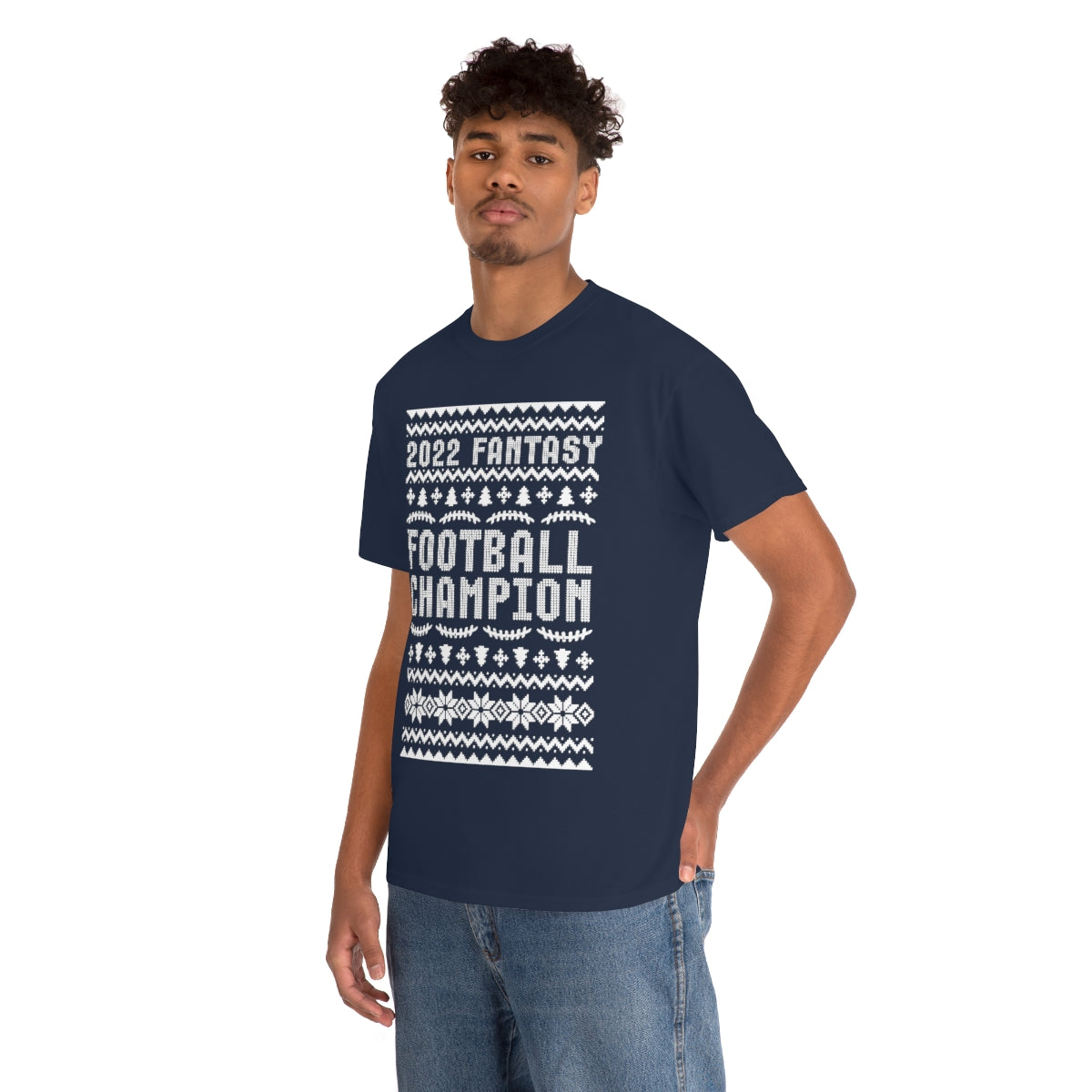 Fantasy Football Champion 2022 Ugly Christmas Tee Shirt | Unisex Champ T-Shirt