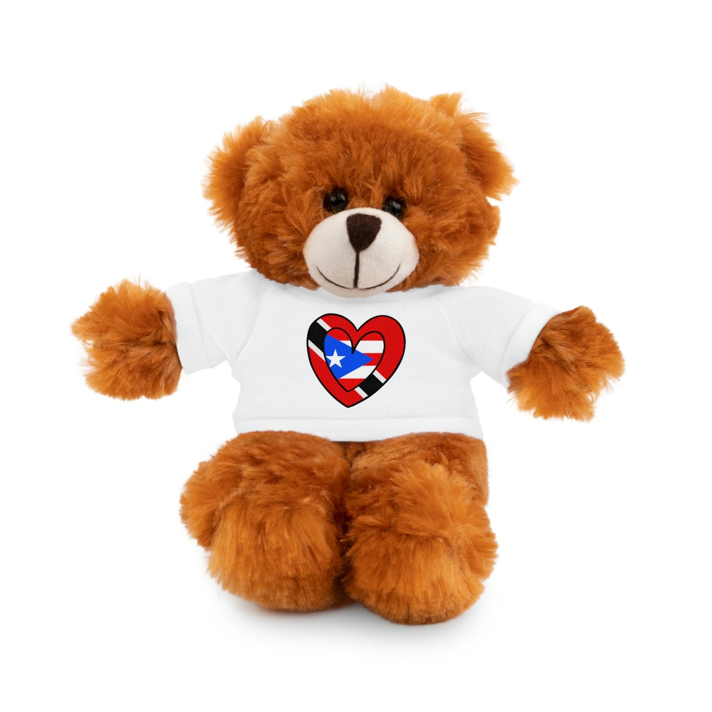 Puerto Rican Trini Valentines Day Gift Stuffed Animal | Boricua Trinidad Flag Toy