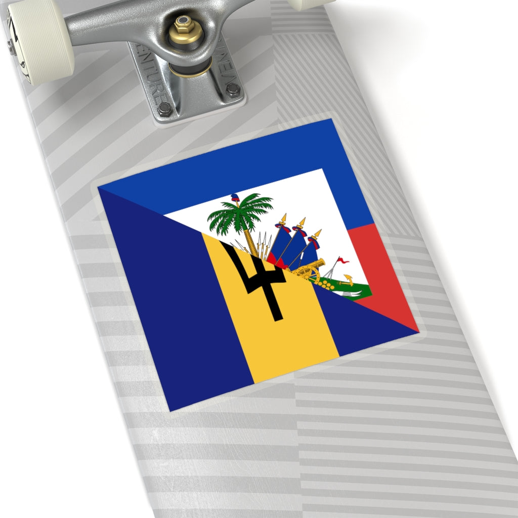 Barbados Haiti Flag Sticker | Bajan Haitian Stickers