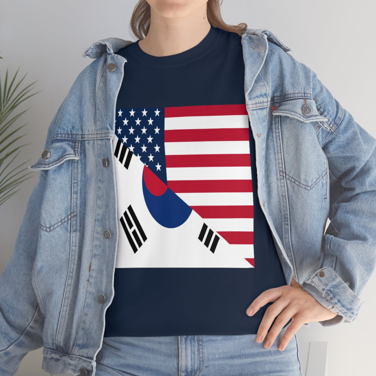 South Korean American Flag Half South Korea USA T-Shirt | Unisex Tee Shirt