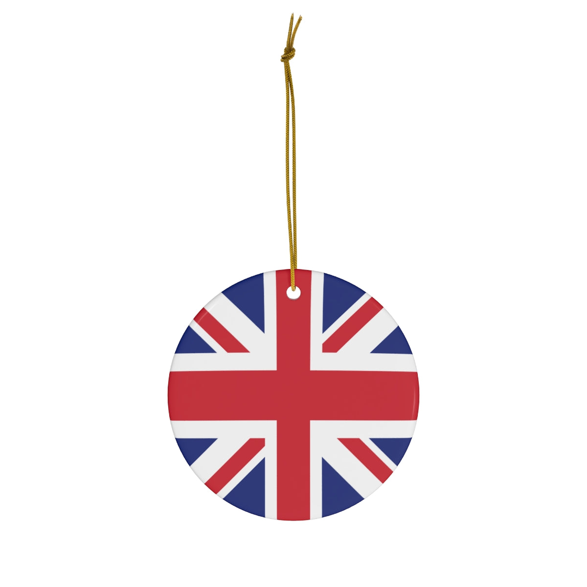 UK Flag British Ceramic Ornaments | United Kingdom Happy Christmas Tree