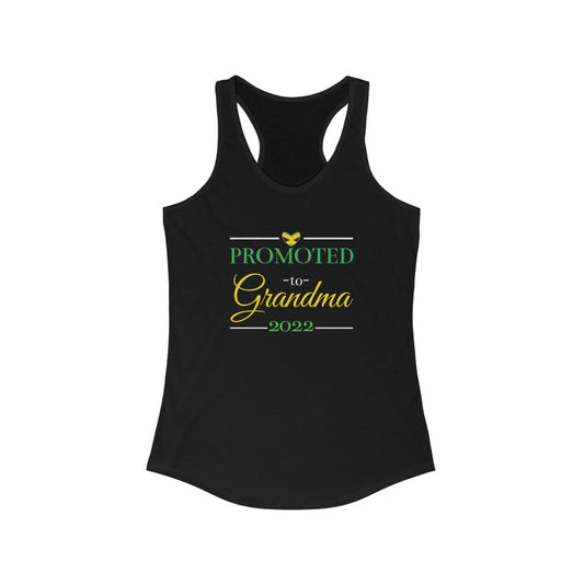 Women’s Jamaican Promoted to Grandma Racerback Tank Top | Jamaica Mother’s Day 2022