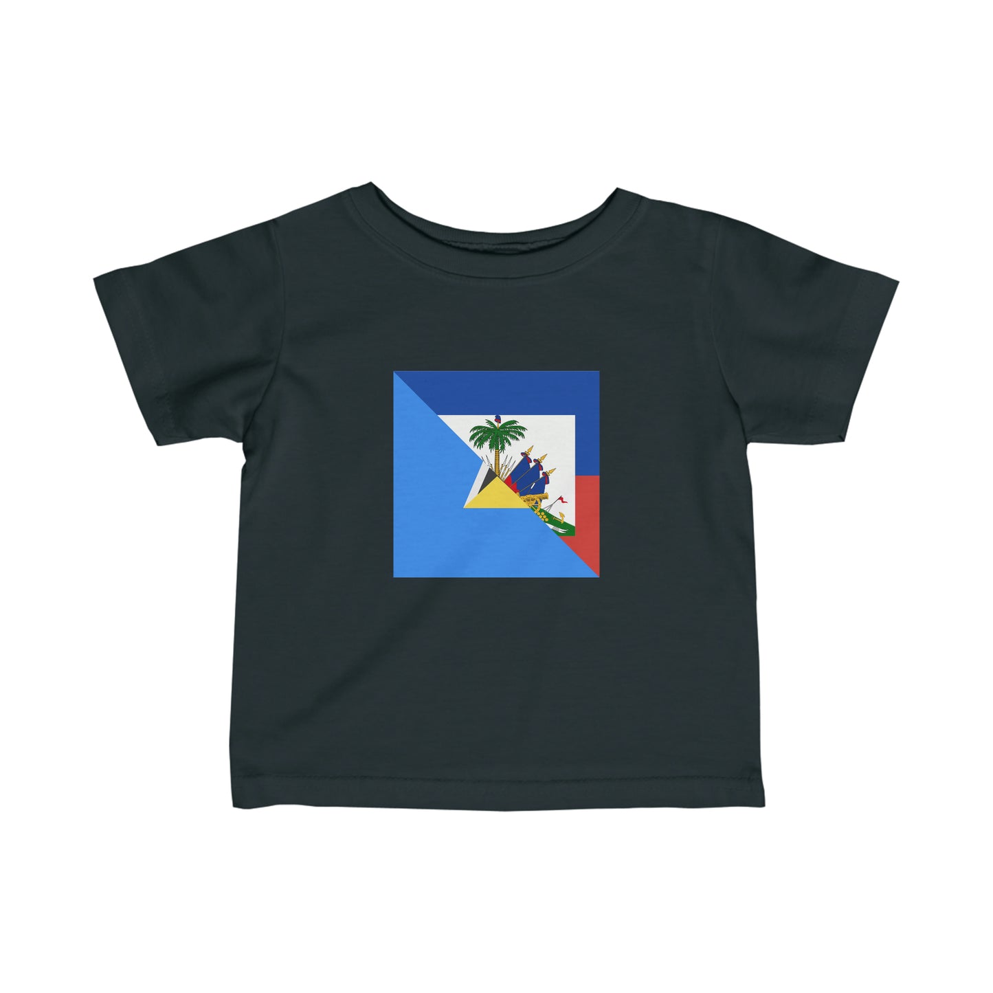 Infant Haiti St Lucia Flag Haitian Toddler Tee Shirt