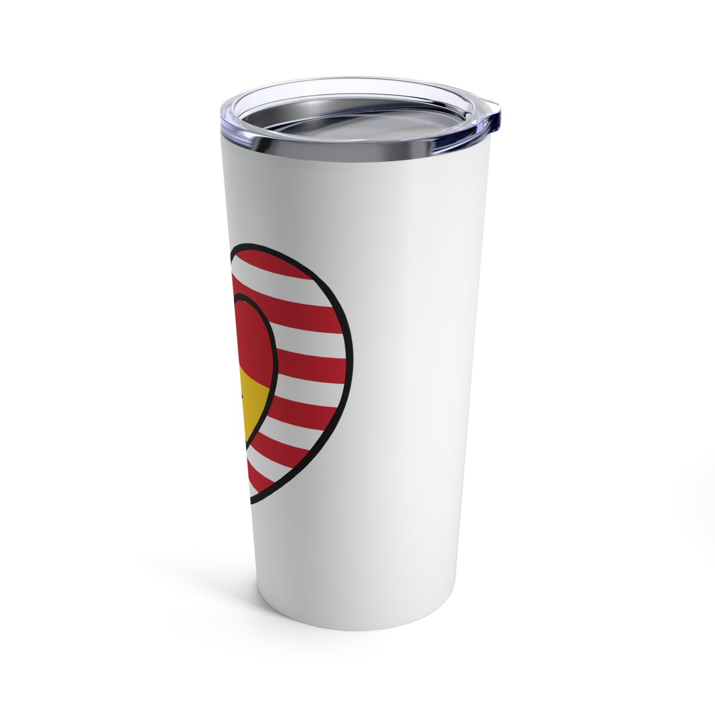 American Ghanaian Flag Heart Valentines Day Gift USA Ghana Tumbler 20oz