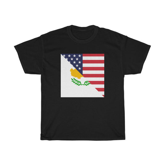 Cyprus American Flag T-Shirt | Unisex Cypriot USA Tee