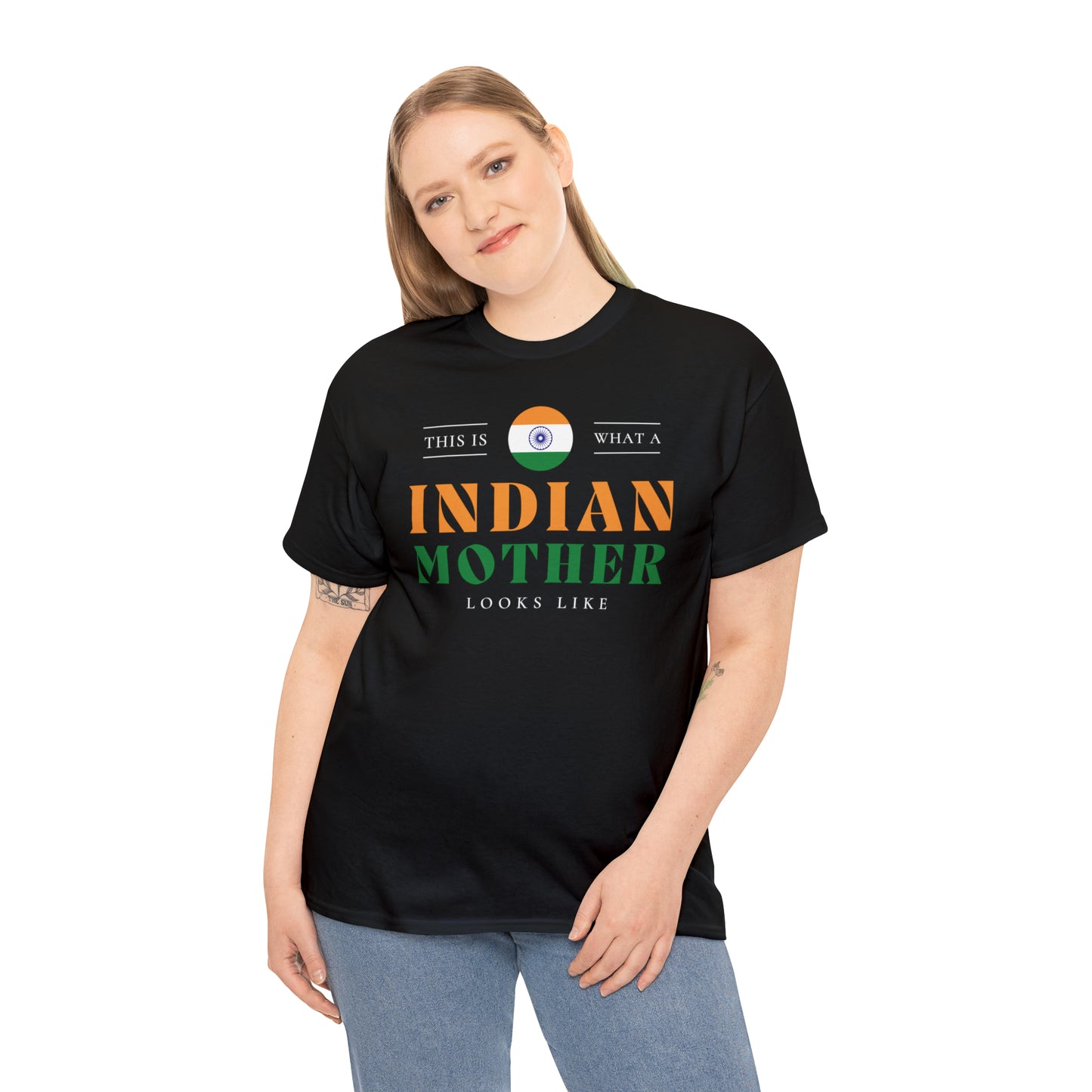 Indian Mother Looks Like India Flag Mothers Day T-Shirt | Unisex Tee Shirt