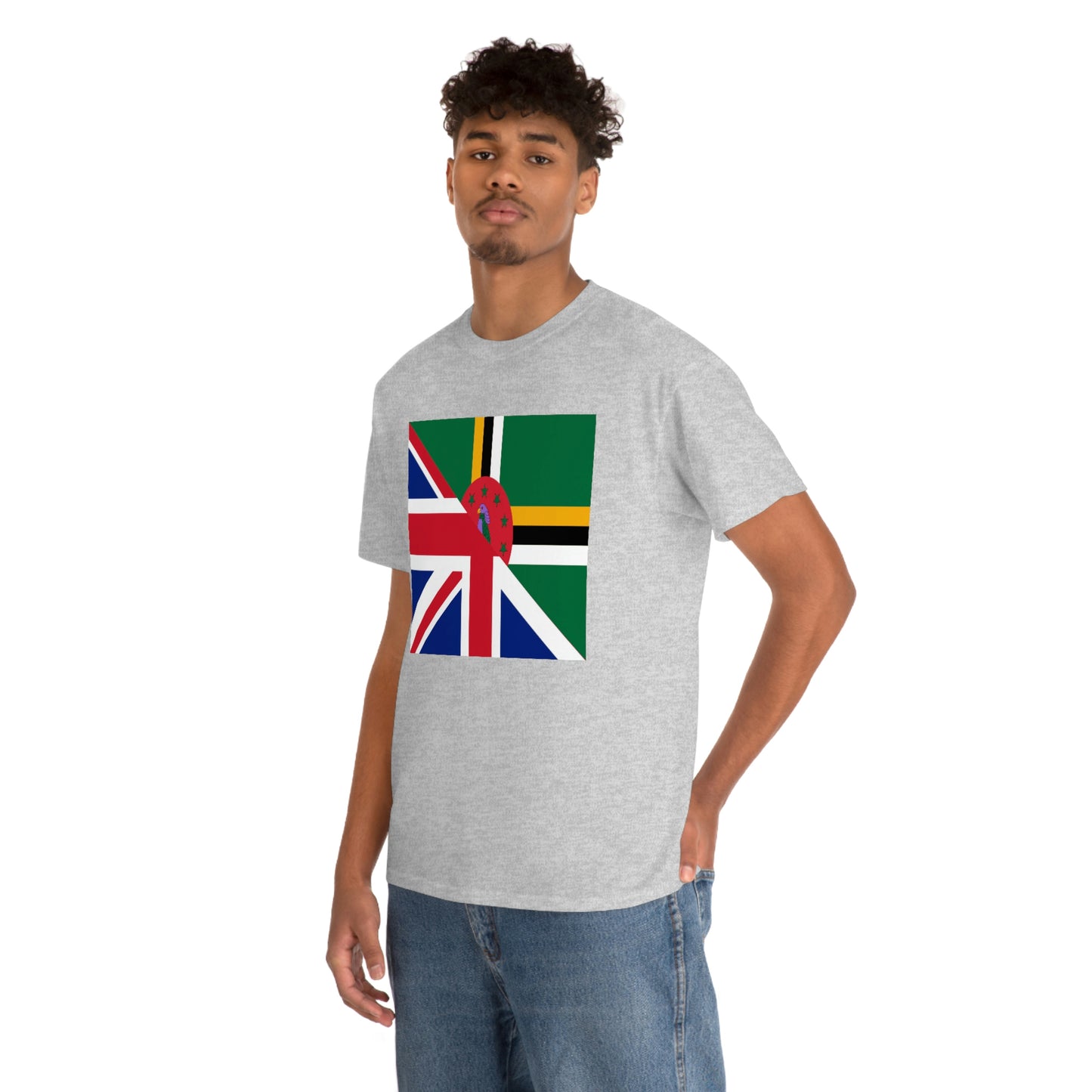 UK Union Jack Dominica Flag Half Dominican United Kingdom T-Shirt | Unisex Tee Shirt