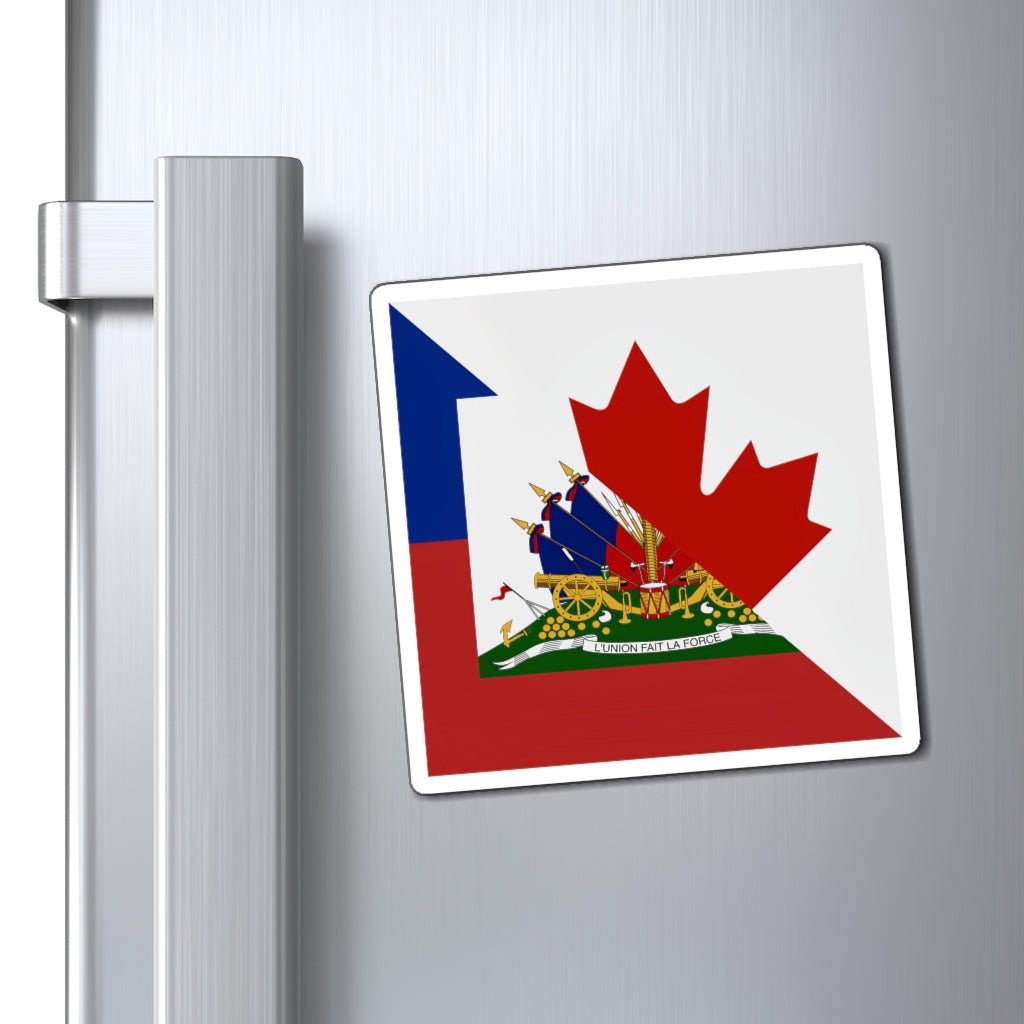 Haitian Canadian Flag | Half Haiti Canada Canadien Magnet