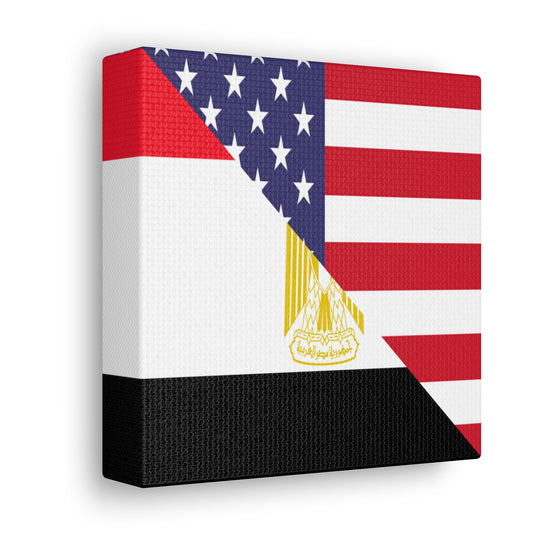 Egyptian American Flag Egypt USA Canvas Gallery Wraps | Wall Art