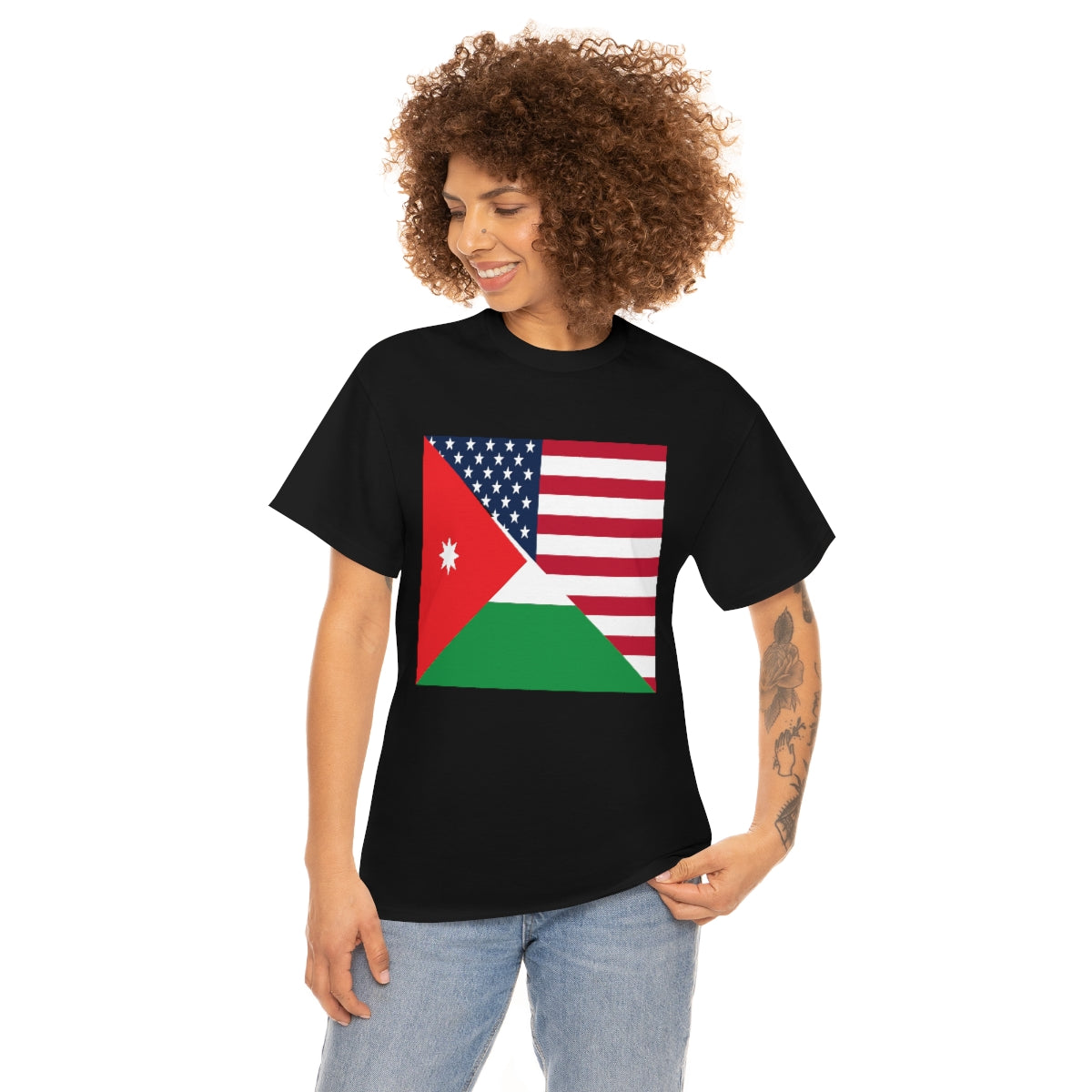 Jordan American Flag Half Jordanian USA T-Shirt | Unisex Tee Shirt